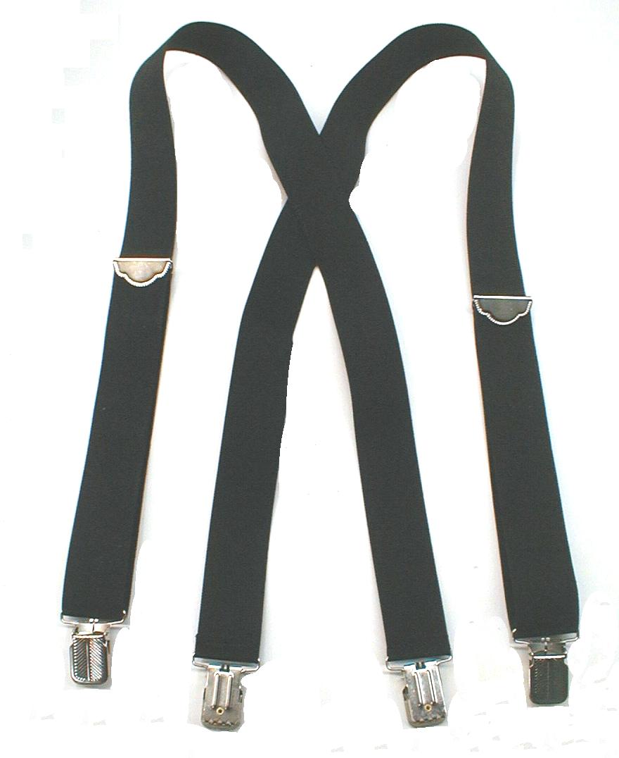 Suspenders 1 1/2 inches black