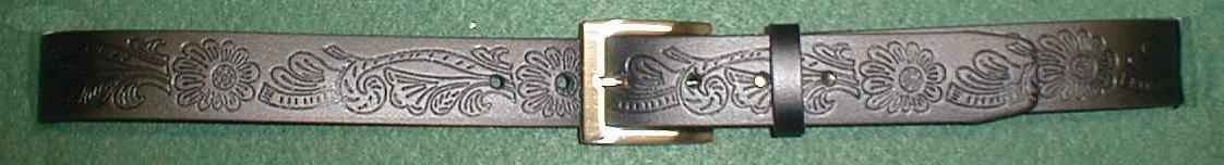 Belt 1 3/16 in genuine leather printed