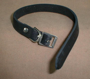  Single Layer Heavy Leather Collar 3/4" X 16"