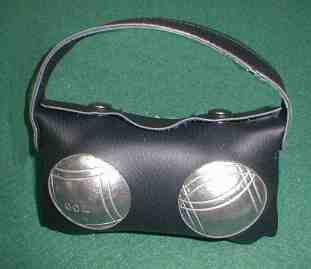 Bocce balls (2) case in genuine leather