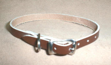  Single Layer Leather Collar 3/8" X 12"