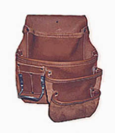 Econo Leather Drywall Pouch (4 pockets + hammer)