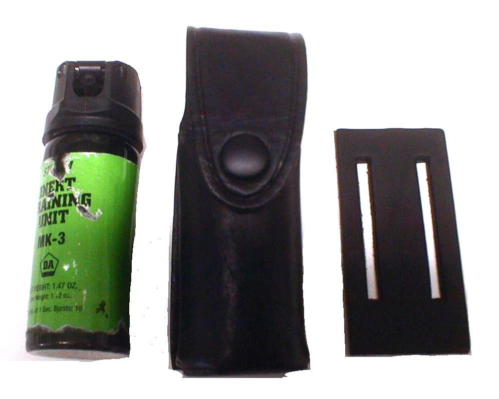 Holster pepper spray compact in leather